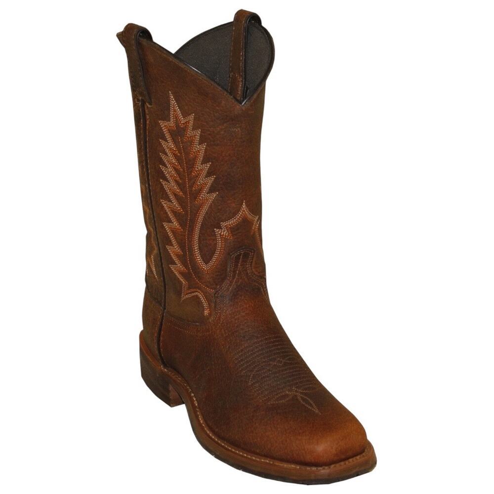 Abilene Men's‎ Brown Leather Pioneer Western Cowboy Boots | NEW!!!
